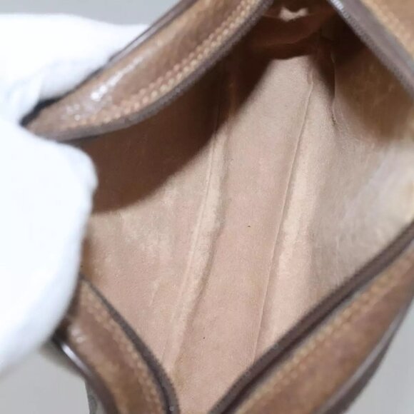 GUCCI GG Supreme Web Sherry Line Shoulder Bag PVC Beige Green Red Auth BA508 - Picture 12 of 16